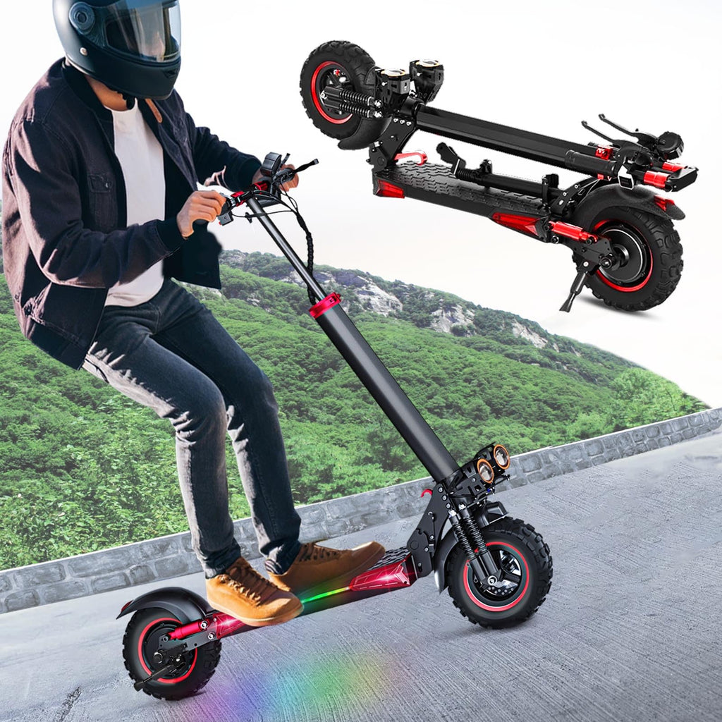 1200W Electric Scooter for Adults,48V21AH,37 Mile Max Range,34MPH Top Speed,11" Off-Road Tires